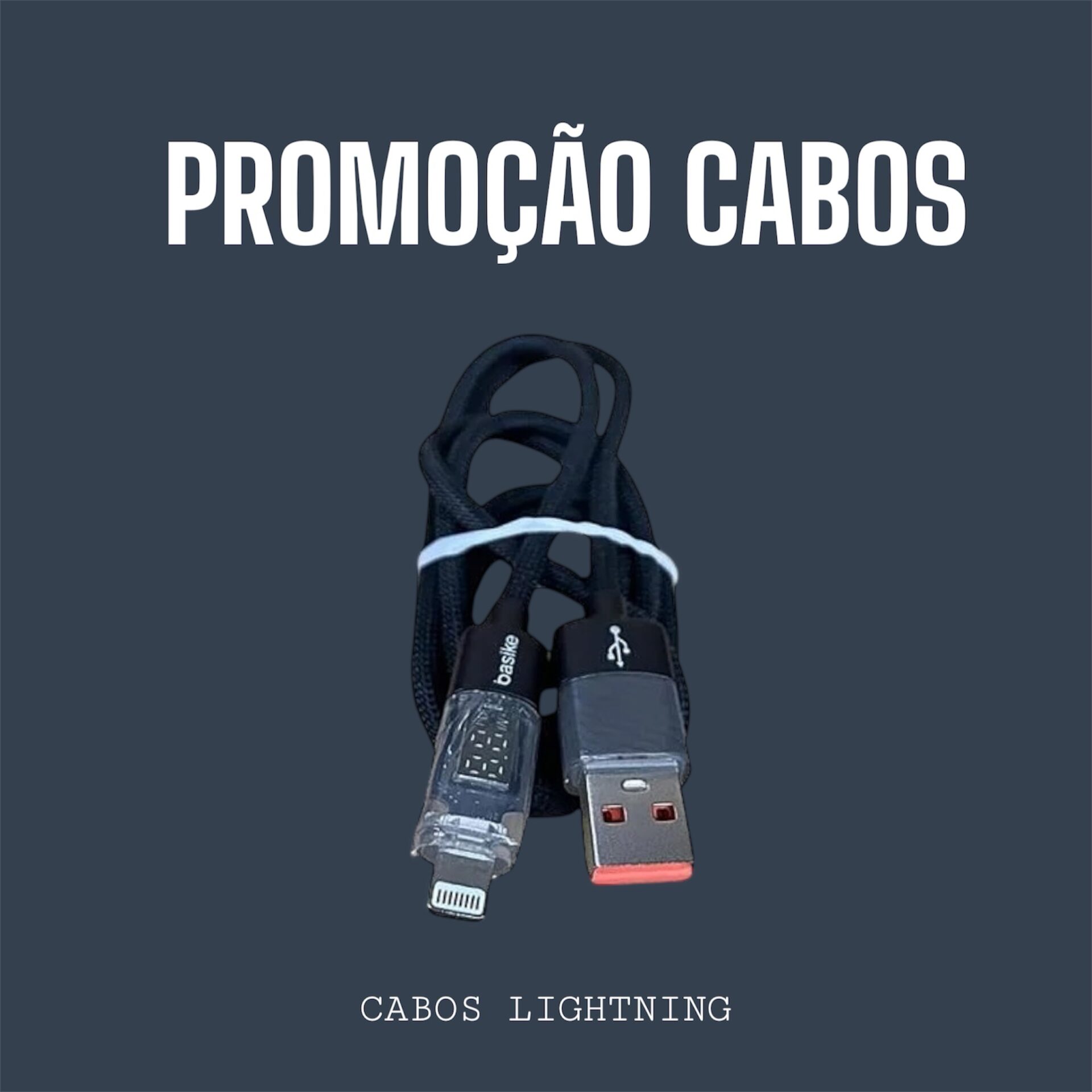 CABOS DE DADOS BASIKE USB LIGHTTNING 12W BA-CBO118